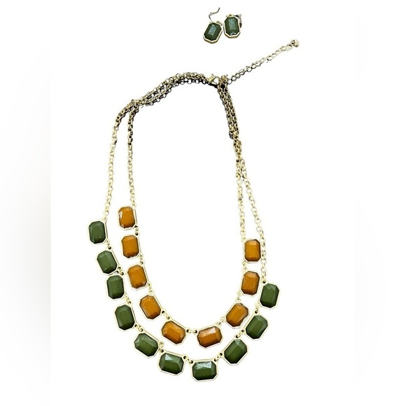 Rectangular Stone Necklace - Picture 3 of 7